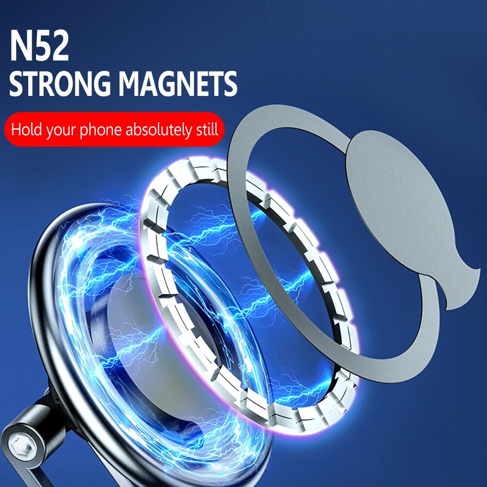 Tesla Magsafe Magnetic Car Phone Holder For Tesla 360 Degree Rotating Foldable Alloy Car Phone Bracket Stand for iPhone 14 13 12