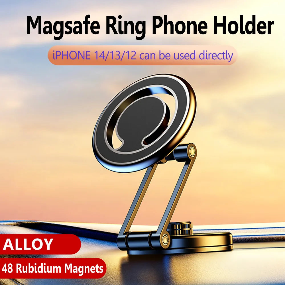 Tesla Magsafe Magnetic Car Phone Holder For Tesla 360 Degree Rotating Foldable Alloy Car Phone Bracket Stand for iPhone 14 13 12