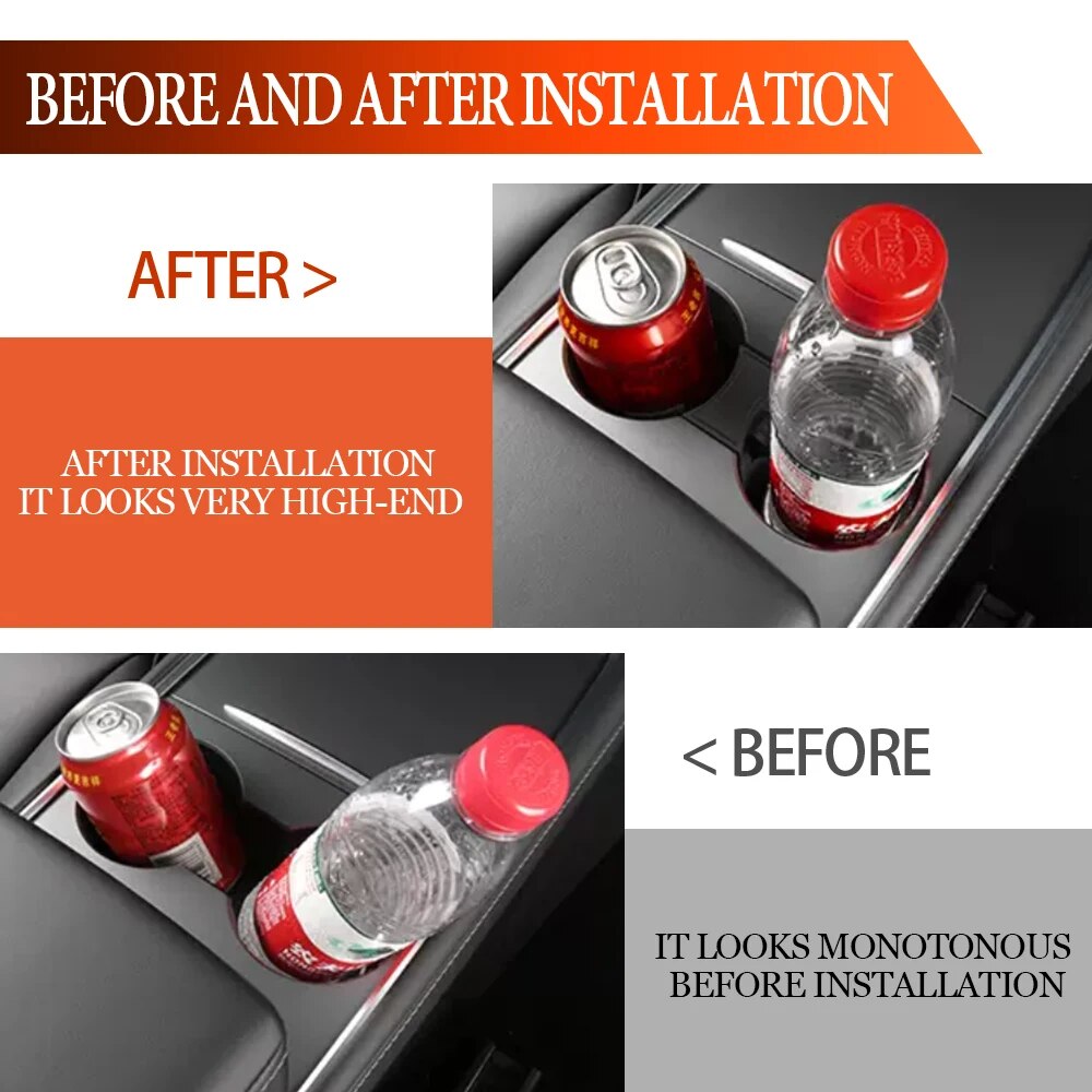 Tesla Drink Cup Holder Insert Slot Anti-Slip Limiter Clip For Tesla Model 3 Model Y 2021 2022