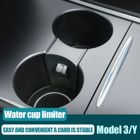 Tesla Drink Cup Holder Insert Slot Anti-Slip Limiter Clip For Tesla Model 3 Model Y 2021 2022