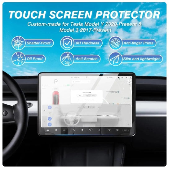 Tempered Glass Screen Protector For Tesla Model 3 and Model Y